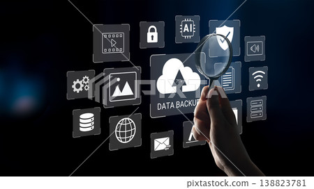 Data backup and cloud synchronization platform concept Parse 138823781