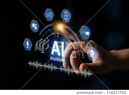 AI assistant in task analytics and automation concept. Corpus AI assistant in task analytics and automation concept. Corpus 138823789