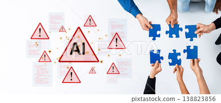 AI Hallucination Concept Showing Robot Processing Incorrect Data and Glitch. Corpus 138823856