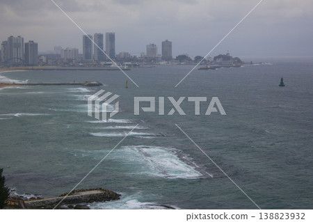 It's a seascape with a city center. It's a seascape with a city center. 138823932