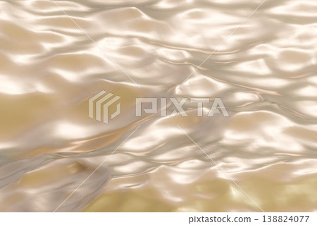 A sparkling champagne gold wave background, an elegant liquid abstract texture, and a luxurious wallpaper. 138824077