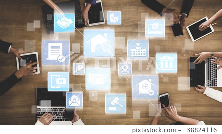 Online property search and real estate icons for rent and sale Funnel Online property search and real estate icons for rent and sale Funnel 138824116