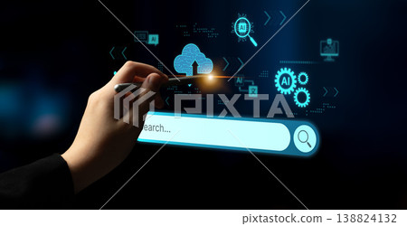 AI search and automation engine interface concept. Corpus AI search and automation engine interface concept. Corpus 138824132