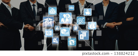 Personal finance management icons for savings investment and budgeting Entice 138824212