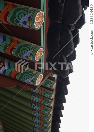 Close-up of a tiled roof 138824429