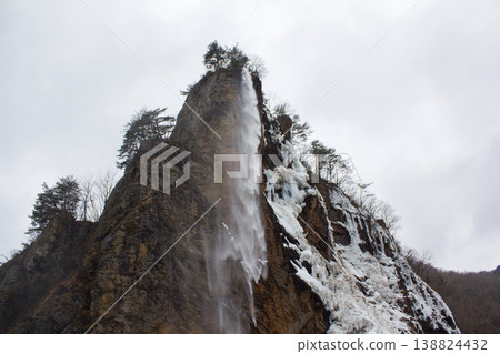 It's a cliff with a waterfall. 138824432