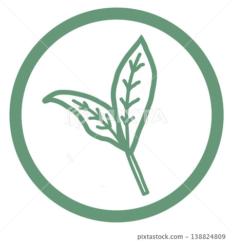 Simple tea leaf icon Simple tea leaf icon 138824809