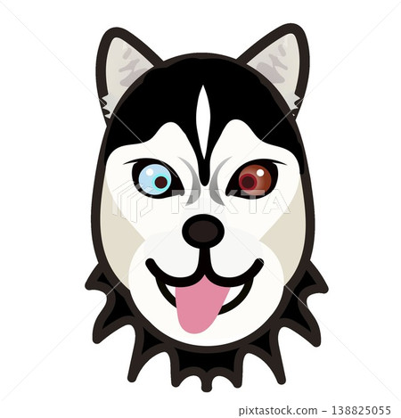 Siberian Husky face illustration Siberian Husky face illustration 138825055