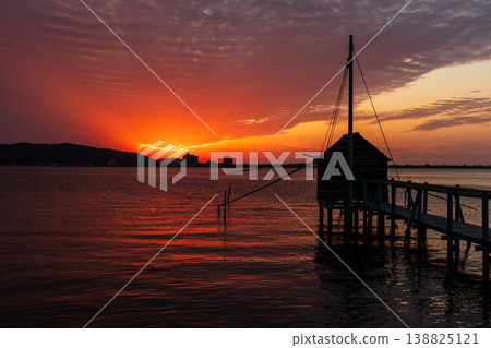 日落後的多哥湖夜景 138825121
