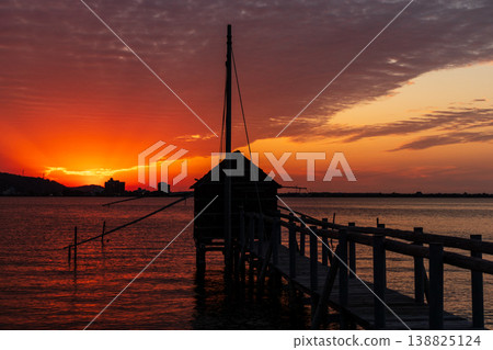 日落後的多哥湖夜景 138825124