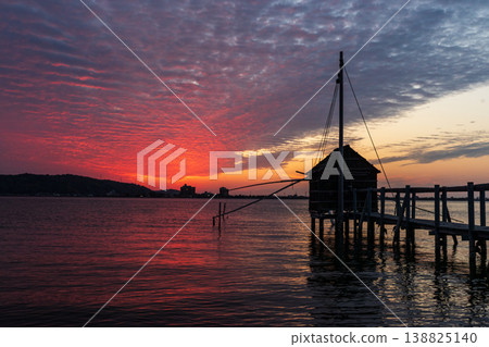 Evening view of Lake Togo after sunset 138825140