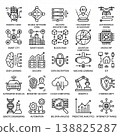 set of line icons for business 138825287
