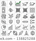 set of linear abstract logos, connected 138825288
