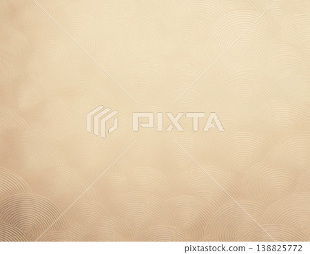 Copper-colored Japanese paper background material | Elegant Japanese paper with a floating arc pattern 138825772