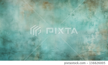 Grunge abstract art background with modern teal and rust tones 138826005