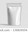 Simple stand-up pouch packaging mockup material that stands out against a white background; suitable for refill packs and product packaging proposals. 138826056