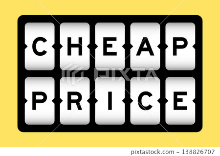 Black color in word cheap price on slot banner with yellow color background Black color in word cheap price on slot banner with yellow color background 138826707