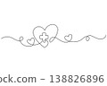 Continuous Line Medical Heart Symbol Minimal Design 138826896