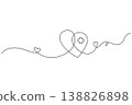 Continuous Line Medical Heart Symbol Minimal Design 138826898