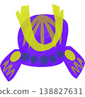 Illustration of a Kabuto in vivid colors 138827631