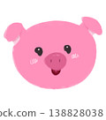Pink Pig Cartoon Pink Animal Cartoon Farm Animals 138828038