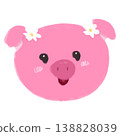 Pink Pig Cartoon Pink Animal Cartoon Farm Animals 138828039