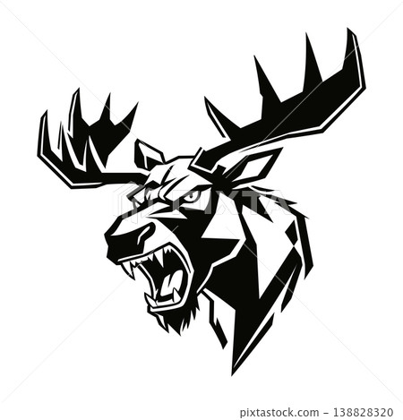 moose head mascot logo design vector template moose head mascot logo design vector template 138828320