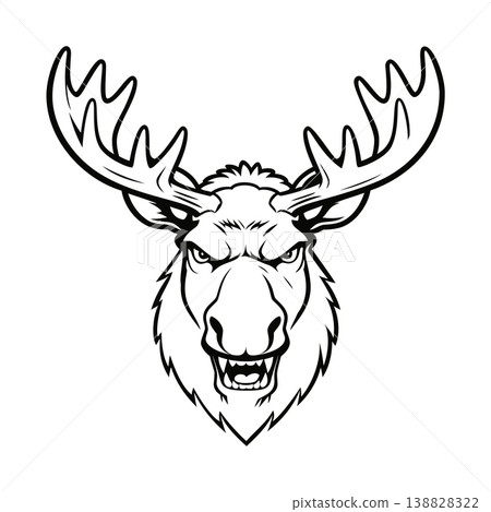 moose head mascot logo design vector template moose head mascot logo design vector template 138828322