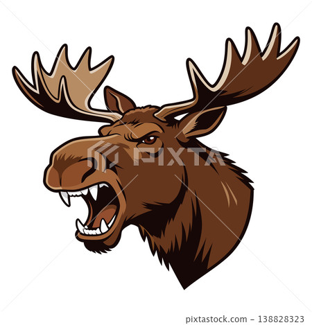 moose head mascot logo design vector template moose head mascot logo design vector template 138828323