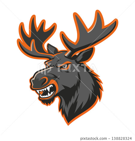 moose head mascot logo design vector template moose head mascot logo design vector template 138828324