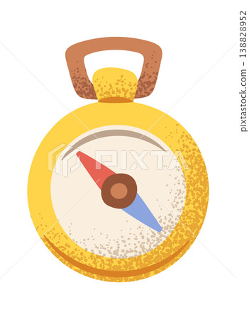 Compass Pointing North Adventure Cartoon Style 138828952