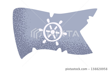 Flag With Ship Wheel Grunge Texture Flag With Ship Wheel Grunge Texture 138828958