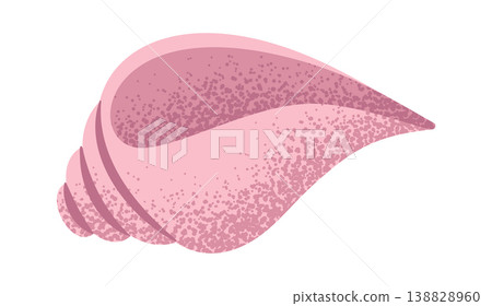 Seashell Swirl With Grainy Texture Cartoon Seashell Swirl With Grainy Texture Cartoon 138828960