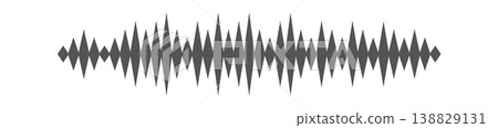 Waveform Audio Signal Seamless Divider Line Art Waveform Audio Signal Seamless Divider Line Art 138829131