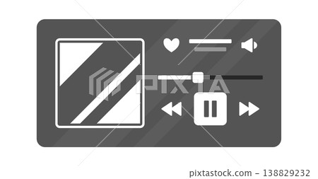 Media Player Dashboard Controls Panel UI Media Player Dashboard Controls Panel UI 138829232