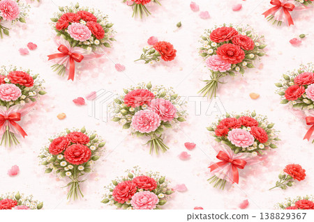 母親節系列：康乃馨圖案 138829367