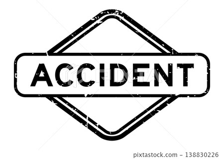 Grunge black accident word rubber seal stamp on white background Grunge black accident word rubber seal stamp on white background 138830226