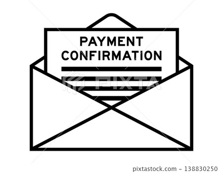 Envelope and letter sign with word payment confirmation as the headline 138830250