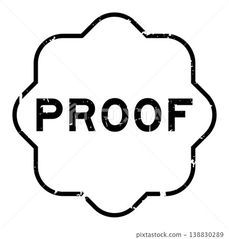 Grunge black proof word square rubber seal stamp on white background 138830289