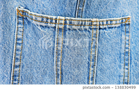 Close-up of a jeans pocket 138830499