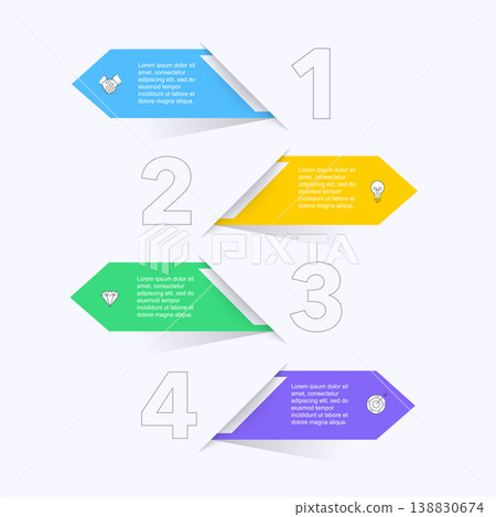 Vector info graphics for your business presentations. Can be used for website layout, numbered banners, diagram, horizontal cutout lines, web design. Vector info graphics for your business presentations. Can be used for website layout, numbered banners, diagram, horizontal cutout lines, web design. 138830674