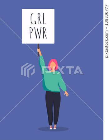 Girl power and feminist movement. Concept for prints, t-shirts, cards. 138830777