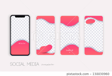 Stories Pack. Trendy editable template for social networks stories. Liquid elements. Stories Pack. Trendy editable template for social networks stories. Liquid elements. 138830960