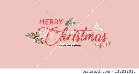 Merry Christmas vector text Calligraphic Lettering design card template. Merry Christmas vector text Calligraphic Lettering design card template. 138831015