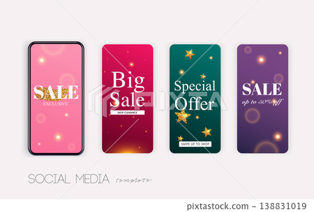 Template for social networks stories, vector illustration. Template for social networks stories, vector illustration. 138831019