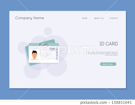 ID Card. Flat design style. Identification Card Icon. ID Card. Flat design style. Identification Card Icon. 138831041