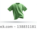 green shirt isolated on white background 138831181