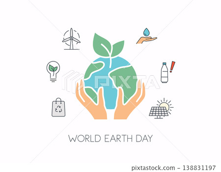 Human hands holding Earth, save earth concept. Human hands holding Earth, save earth concept. 138831197