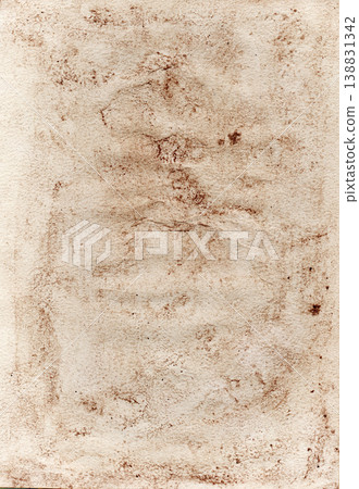 Vintage paper background hand-made on watercolor paper and coffee grounds Vintage paper background hand-made on watercolor paper and coffee grounds 138831342