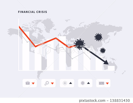 COVID-19 Coronavirus outbreak financial crisis. Economy and disease as an economic. Financial crisis concept. COVID-19 Coronavirus outbreak financial crisis. Economy and disease as an economic. Financial crisis concept. 138831430